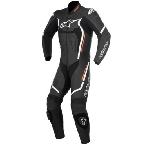 Alpinestars Motegi V2 1Pc Suit - Black/White/Fluro Red - 46 - SKU:AS315101712346
