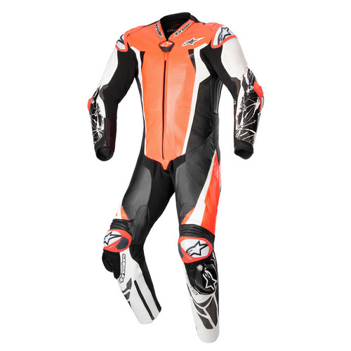 Alpinestars Racing Absolute V2 Suit - 1 Pce - Fluro Red/White/Black - 50 - SKU:AS3156323302250