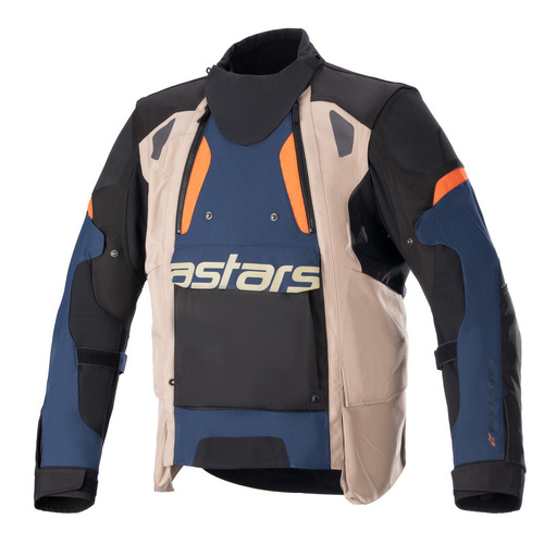 Alpinestars Halo Drystar Adventure Jacket - Blue/Khaki/Orange - S - SKU:AS3204822719456