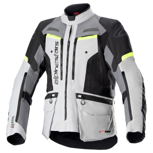 Alpinestars Bogota Pro Drystar Jacket - Grey/Fluro Yellow - S - SKU:AS3207023919556