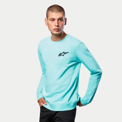 Alpinestars Ageless Chest Crew Fleece - Aqua - S - SKU:AS3251020720673