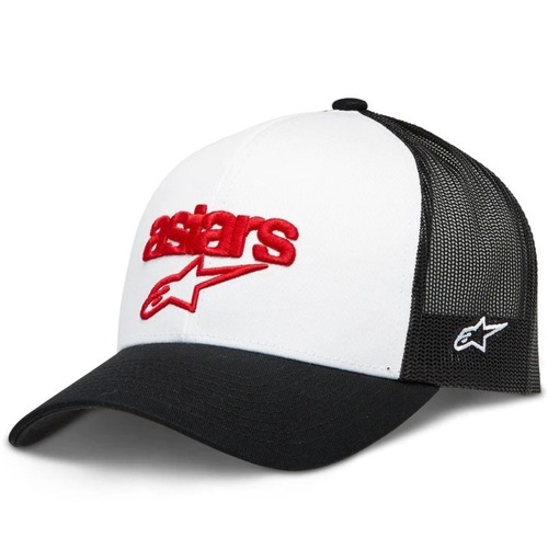 Alpinestars Pedigree Hat - Black/White/Red - OS - SKU:AS3281040201000