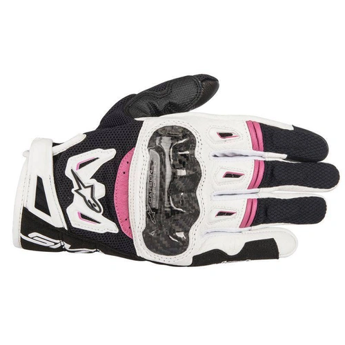 Alpinestars Stella SMX-2 Air Carbon V2 Womens Leather Gloves - Black/White/Pink