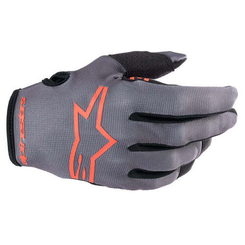 Alpinestars 2023 Youth Radar Gloves - Magnet/Neon Red - 3XS - SKU:AS3541823939750