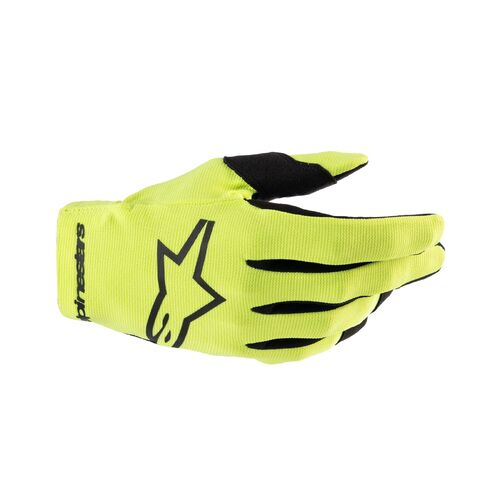 Alpinestars 2024 Youth Radar Gloves - Fluro Yellow/Black - 3XS - SKU:AS3541824055150