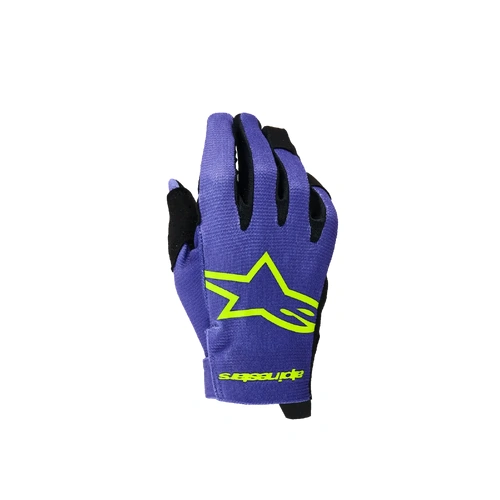 Alpinestars 2026 Youth Radar MX Gloves - Purple/Fluro Yellow - Y3XS - SKU:AS3541824317550