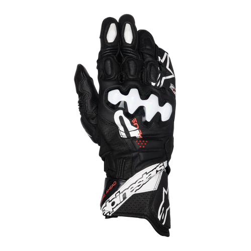 Alpinestars GP Plus R V3 Leather Gloves - Black/White - 56 - SKU:AS3550825001256