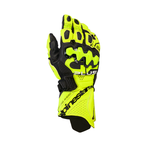 Alpinestars GP Plus R V3 Leather Gloves - Fluro Yellow/Black - 56 - SKU:AS3550825055156