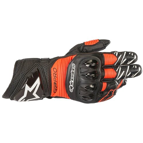 Alpinestars GP Pro R3 Lth Glove - Black/Fluro Red - 66 - SKU:AS3556719103066