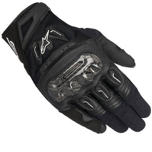 Alpinestars SMX-2 Air Carbon V2 Black Leather Gloves - Unisex - Large  - SKU:AS356771701060