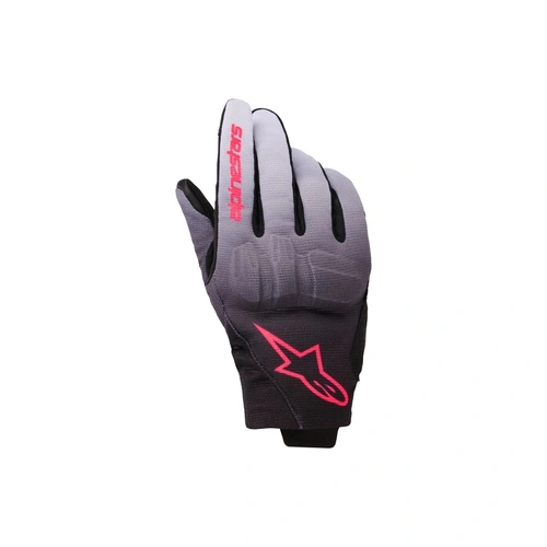 Alpinestars Ladies Reef V2 Gloves - Grey/Black/Fluro Pink - 54 - SKU:AS3580325925954
