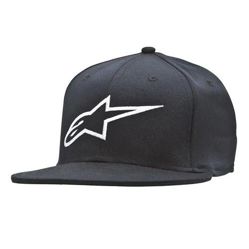 Alpinestars Ageless Flatbill Hat - Black/White - S/M - SKU:AS3581015102082