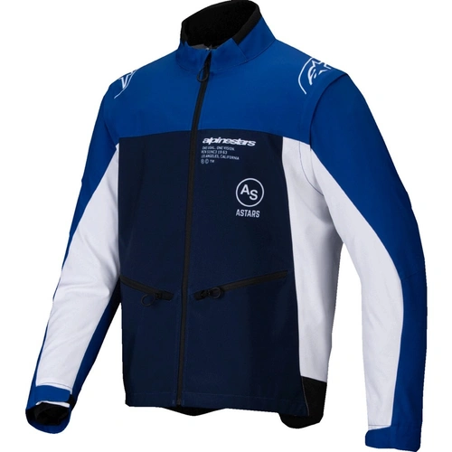 Alpinestars Lite-Dura Softshell Jacket - Navy/Bright Blue/White - 64 - SKU:AS3700225717464
