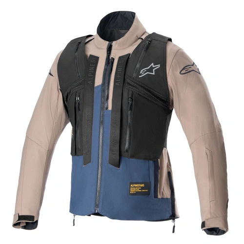 Alpinestars Techdura Jacket - Falcon/Brown/Night Navy - S - SKU:AS3704524800756