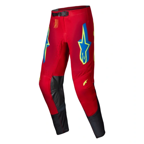 Alpinestars 2025 Supertech Maker MX Pants - Bright Red/Fluro Yellow