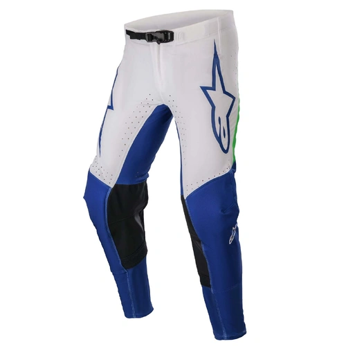 Alpinestars Supertech Risen MX Pants - Blue/White/Fluro Green - 36 - SKU:AS3720423702636