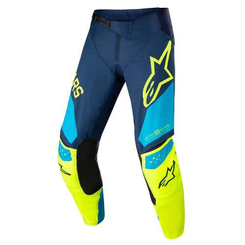 Alpinestars Techstar Factory Pants - Blue/Yellow/Fluro Blue - 28 - SKU:AS3721022755728