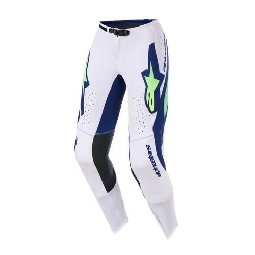 Alpinestars 2026 Supertech Vista MX Pants - Light Grey/Fluro Yellow/Blue - 30 - SKU:AS3722026957030