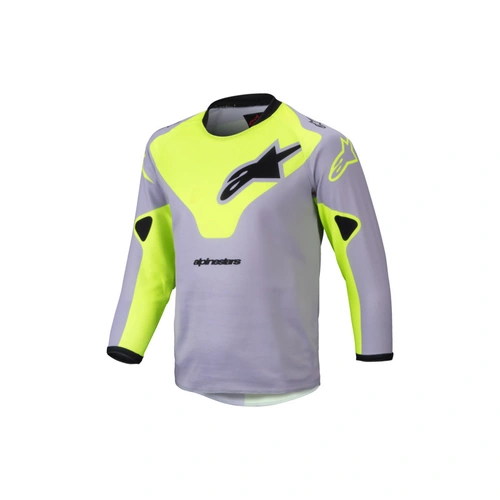 Alpinestars 2025 Kids Racer Veil Jersey  - Grey/Fluro Yellow - 2XS - SKU:AS3730125915750