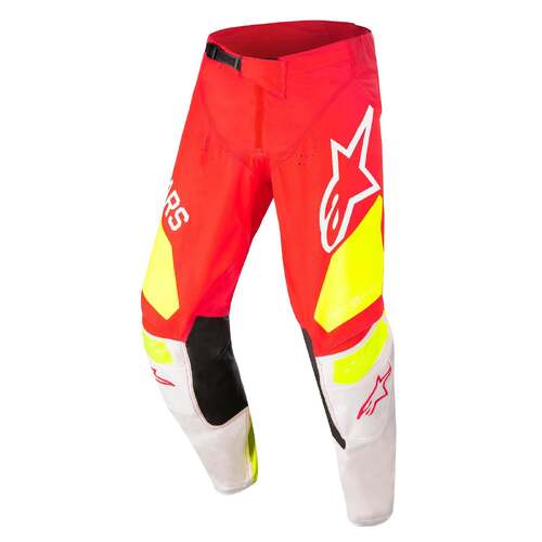 Alpinestars Youth Racer Factory Pants - Fluro Red/White/Fluro Yellow - 24 - SKU:AS3741022302524