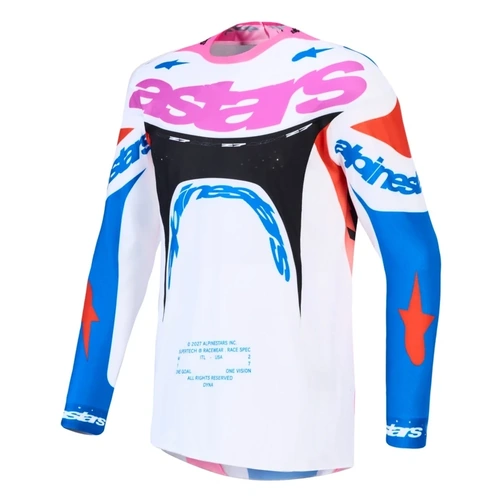 Alpinestars 2027 Supertech Dyna Jersey - White Blithe Blue Black Purple