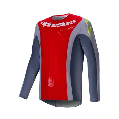 Alpinestars 2025 Techstar Melt Jersey  - Bright Red/Grey - L - SKU:AS3760325304660