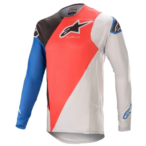 Alpinestars Supertech Blaze Jersey - Bright Red/Blue - S - SKU:AS3760421301756