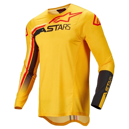 Alpinestars Supertech Blaze Jersey - Yellow/Black/Fluro Red - S - SKU:AS3760422058356