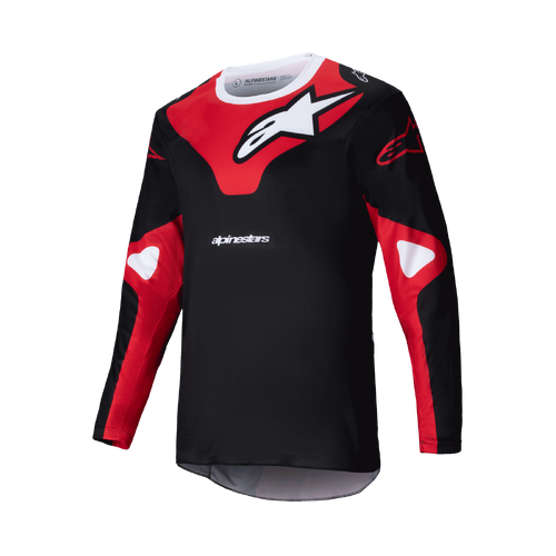 Alpinestars 2025 Racer Veil Jersey  - Black/Bright Red - S - SKU:AS3760425130356