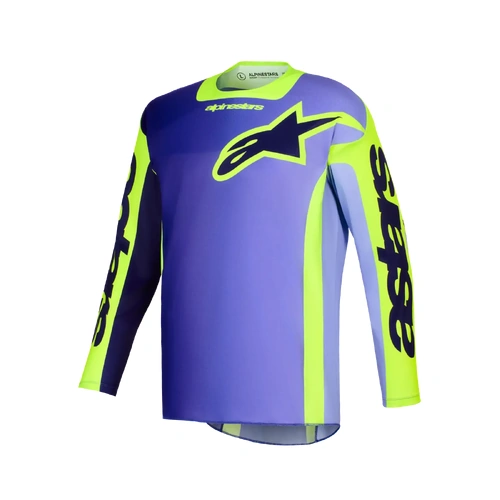 Alpinestars 2026 Racer Portl MX Jersey - Purple/Fluro Yellow - M - SKU:AS3760426317558