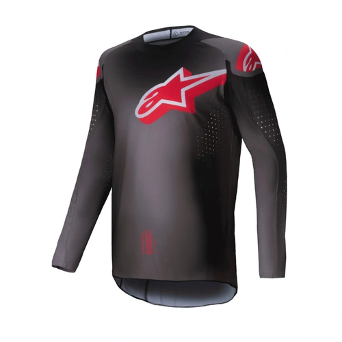 Alpinestars 2025 Supertech Lipan Jersey  - Smoke/Bright Red - S - SKU:AS3760625140756