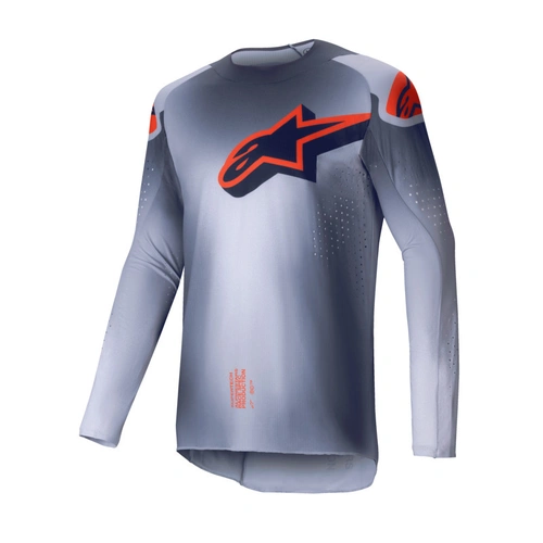 Alpinestars 2025 Supertech Lipan Jersey  - Grey/Fluro Orange - S - SKU:AS3760625914656