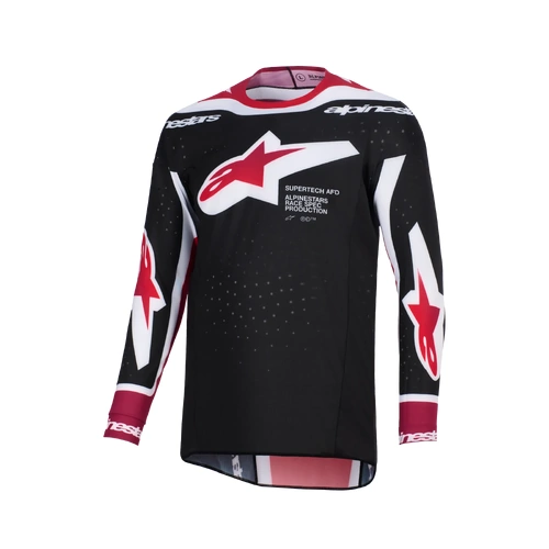 Alpinestars 2026 Supertech Pro Vista MX Jersey - Black/Red/White - S - SKU:AS3760626013256