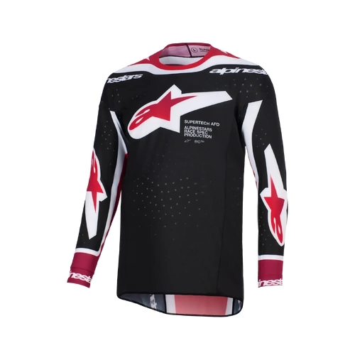 Alpinestars 2026 Supertech Pro Vista MX Jersey - Black/Red/White - S - SKU:AS3760626013256
