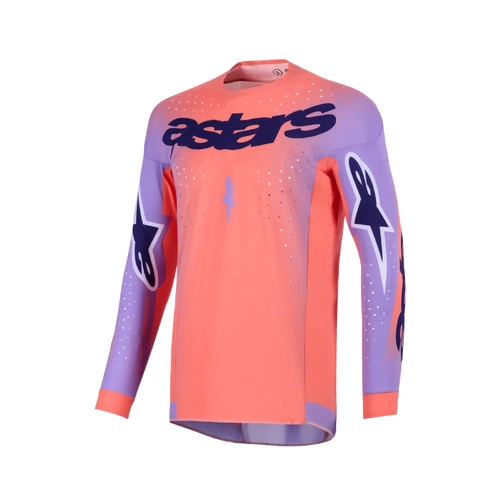 Alpinestars 2026 Supertech Scenz MX Jersey - Hot Coral/Purple - S - SKU:AS3760726040956