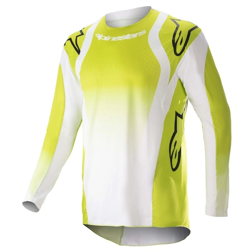 Alpinestars Techstar Push Jersey - Fluro Yellow/White - S - SKU:AS3760823055256