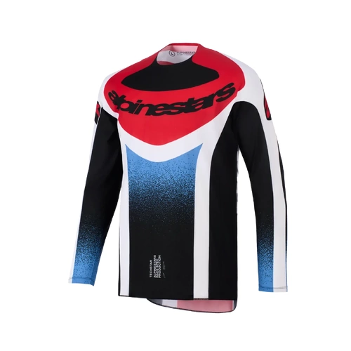 Alpinestars 2026 Techstar Knif MX Jersey - Black/White/Red - XL - SKU:AS3760926012362