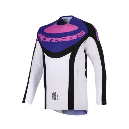 Alpinestars 2026 Techstar Knif MX Jersey - Black/Light Grey/Purple - S - SKU:AS3760926156856