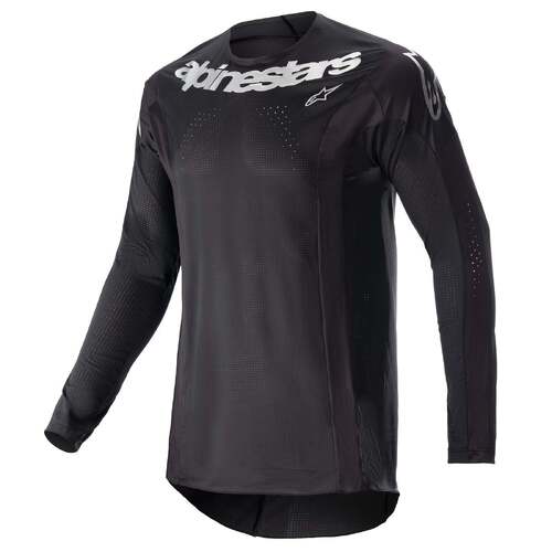 Alpinestars 2023 Techstar Arch Jersey - Black/Silver - L - SKU:AS3761023011960