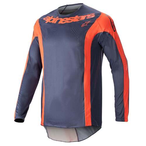 Alpinestars 2023 Techstar Arch Jersey - Night Navy/Hot Orange - L - SKU:AS3761023714160