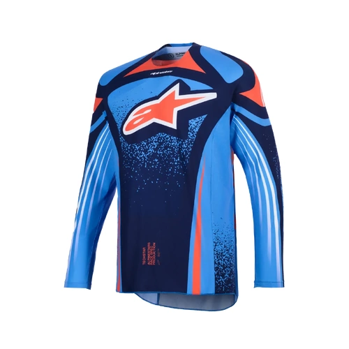 Alpinestars 2026 Techstar Nomur MX Jersey - Dark Navy/Orange/UCLA Blue