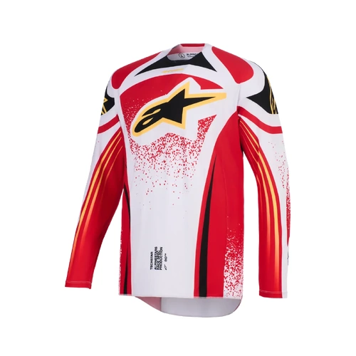 Alpinestars 2026 Techstar Nomur MX Jersey - Light Grey/Red/Black - S - SKU:AS3761026930156