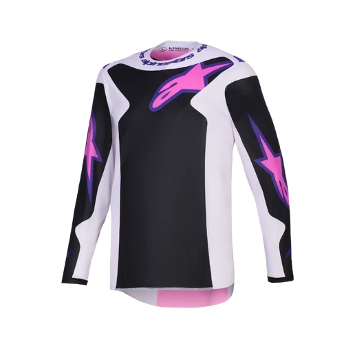 Alpinestars 2026 Fluid Grid MX Jersey - Black/Light Grey/Purple - M - SKU:AS3761126156858