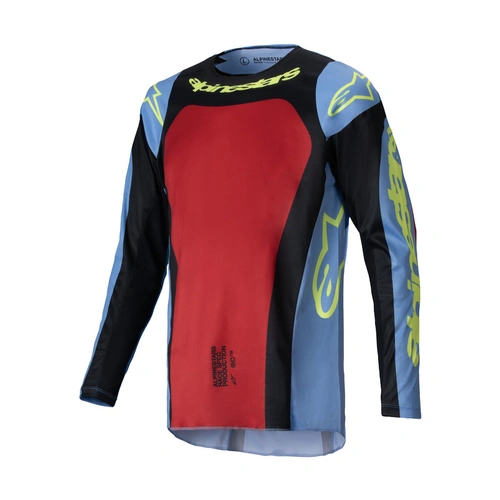Alpinestars 2025 Racer Ocuri Jersey - Blue/Black/Fluro Yellow - 56 - SKU:AS3761525735556