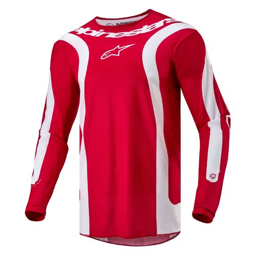 Alpinestars 2024 Fluid Lurv Jersey - Red/White - L - SKU:AS3762024312060
