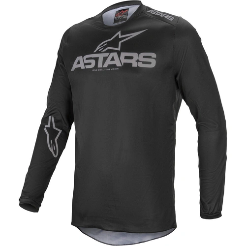 Alpinestars 2024 Fluid Graphite Jersey - Black/Dark Grey - S - SKU:AS3762321011156