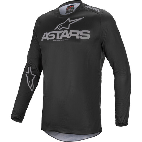 Alpinestars 2024 Fluid Graphite Jersey - Black/Dark Grey - 3XL - SKU:AS3762321011166