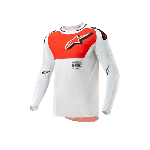 Alpinestars 2024 Supertech Ward Jersey - White/Orange - S - SKU:AS3763224024256