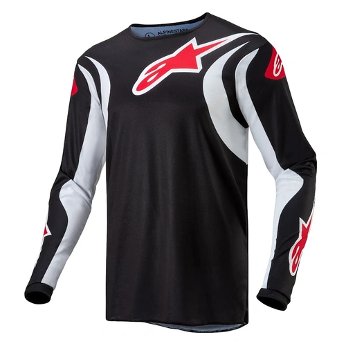 Alpinestars 2024 Fluid Lucent Jersey  - Black/White - S - SKU:AS3763724001256