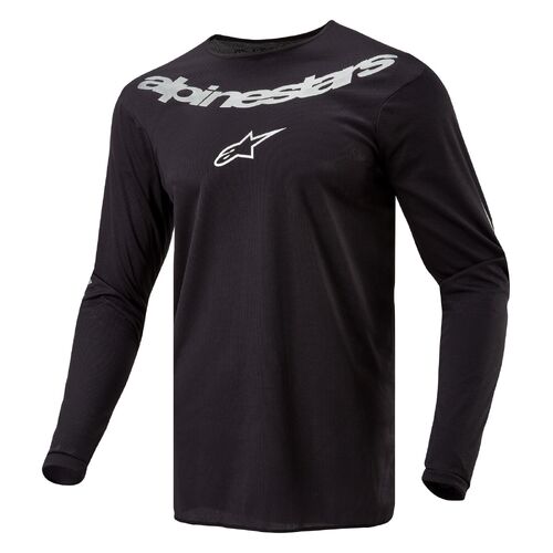 Alpinestars 2024 Fluid Graphite Jersey - Black/Silver - S - SKU:AS3763824011956